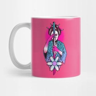 Samurai Geisha Girl Tattoo Mug